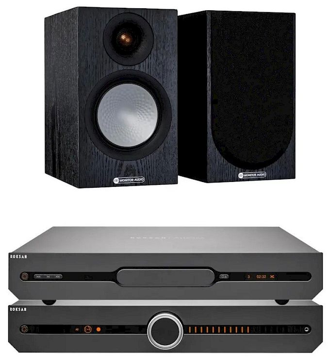 Thumbnail Image of Roksan Attessa Amplifier and CD Transport with Monitor Audio Silver 100 7G Speakers For sale at iDreamAV
