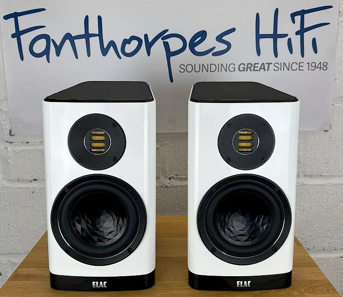 Elac Vela BS 403 Bookshelf Speaker Pair - Gloss White - Preowned for sale - image 1