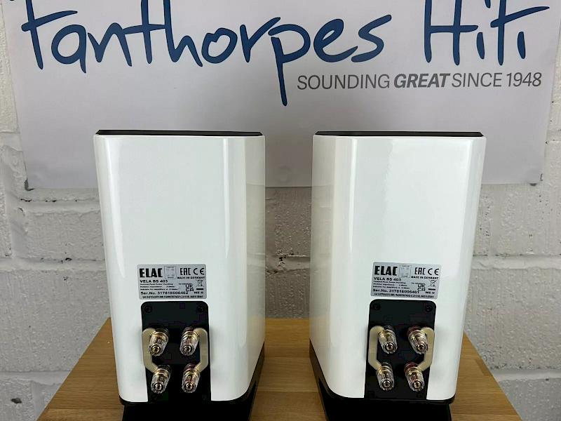 Elac Vela BS 403 Bookshelf Speaker Pair - Gloss White - Preowned for sale - image 1