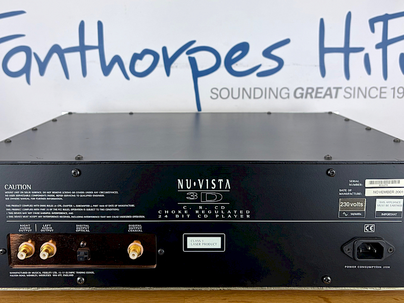 Musical Fidelity Nu-Vista 3D CD Player for sale - image 1
